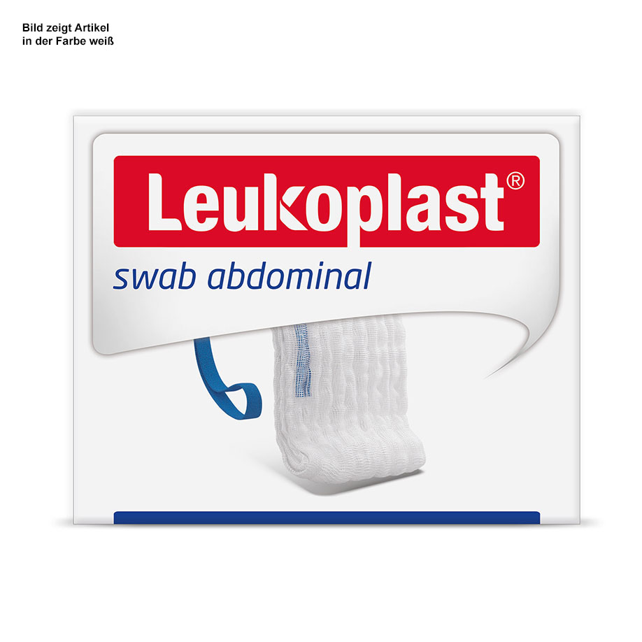 Leukoplast swab abdominal Bauchtücher steril, 8x90cm, 4-fach, grün (24x2 Stck)