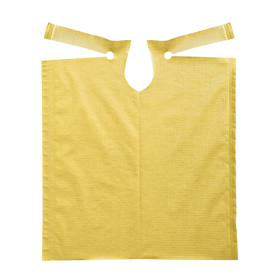 Patientenumhänge Tissue/PE, 53 x 60 cm, yellow sunshine (80 Stck.)