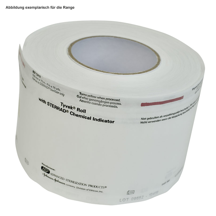 Tyvek Steri-Rolle mit STERRAD Chemo-Indikator 0,2 m x 70 m