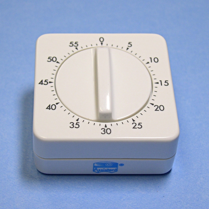 Kurzzeitmesser mit Signal, 60 Min. weiß