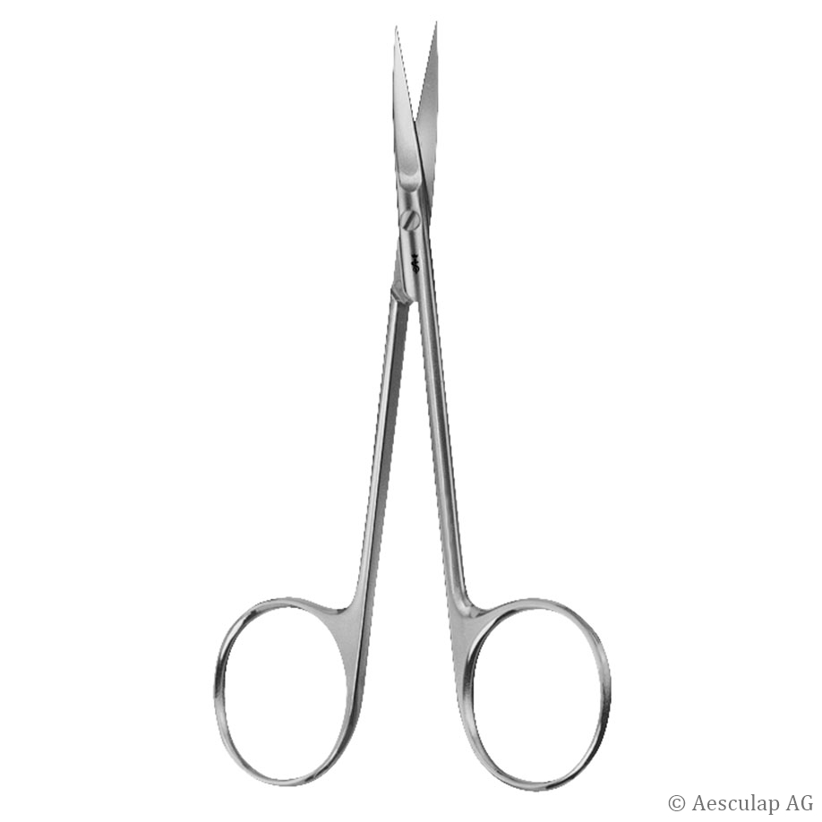 Iris- und Fadenschere, gerade, spitz/spitz, 11,5 cm
