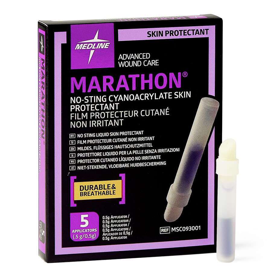 Marathon Cyanacrylat Hautschutz (5 Ampullen a 0,5 ml)