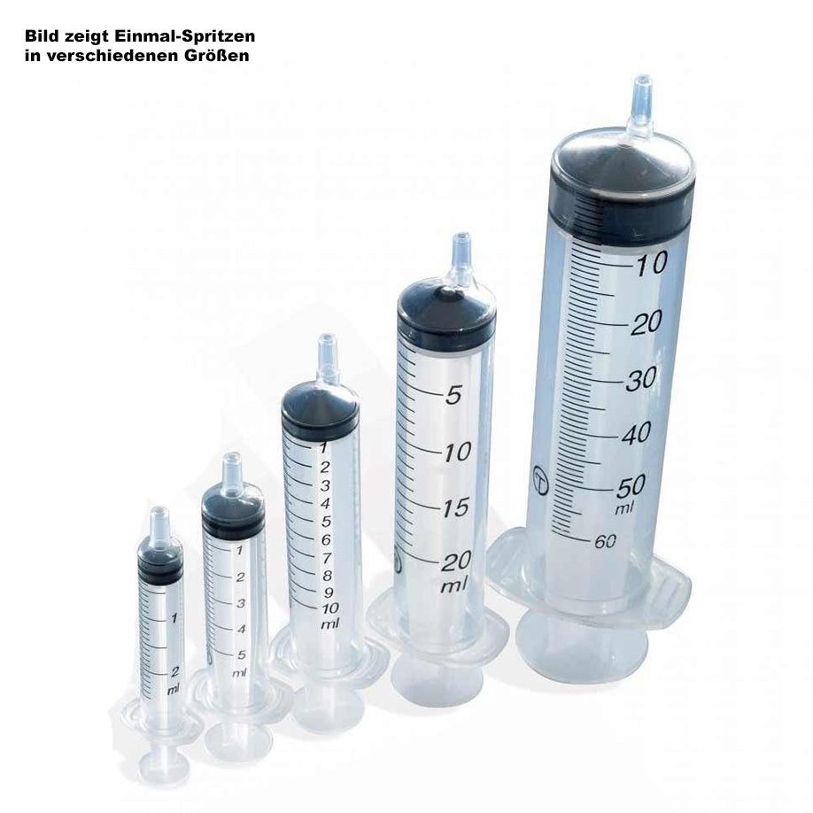 Einmal-Spritzen 5 ml Luer, exzentrisch, 3-teilig (100 Stck.)