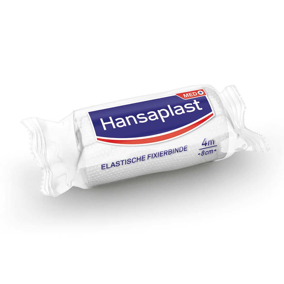 Hansaplast Fixierbinde weiß, 8 cm x 4 m