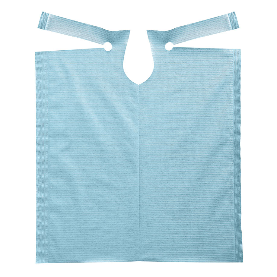 Patientenumhänge Tissue/PE, 53 x 60 cm, ice blue (80 Stck.)