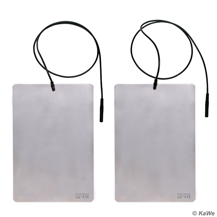 Elektroden-Platten inkl. Kabel (2 Stck.)