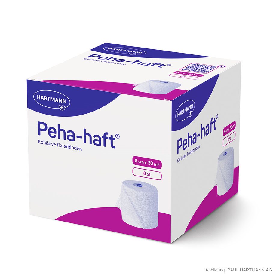 Peha-haft Fixierbinden 20 m x 8 cm, lose (8 Rl.)