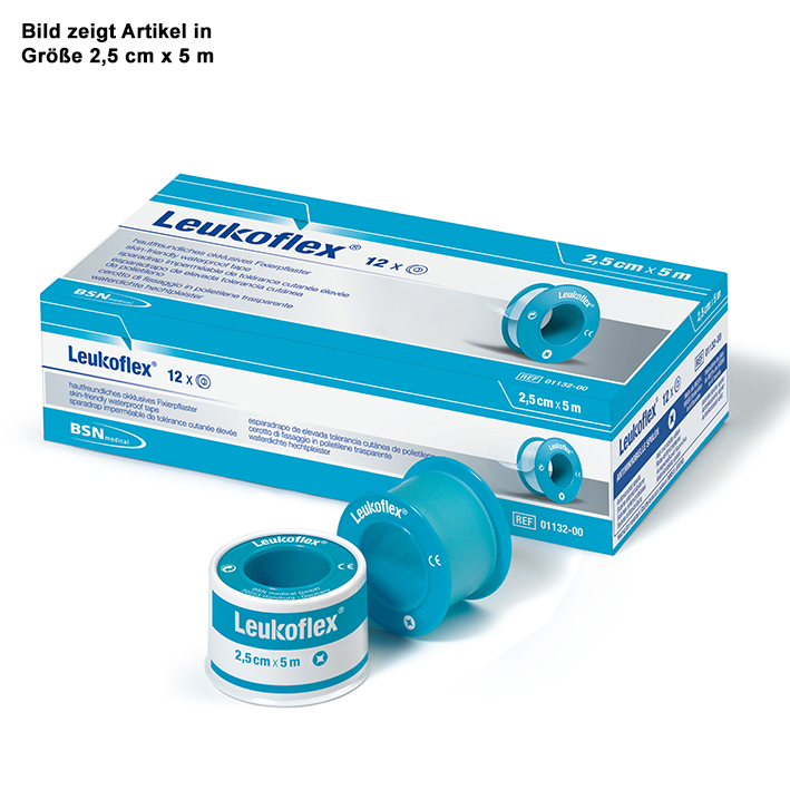 Leukoflex Rollenpflaster ohne Schutzring 5,0 m x 2,50 cm, transparent