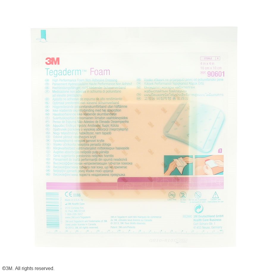 3M Tegaderm Foam Schaumverband nicht klebend, 10 x 10 cm (10 Stck.)
