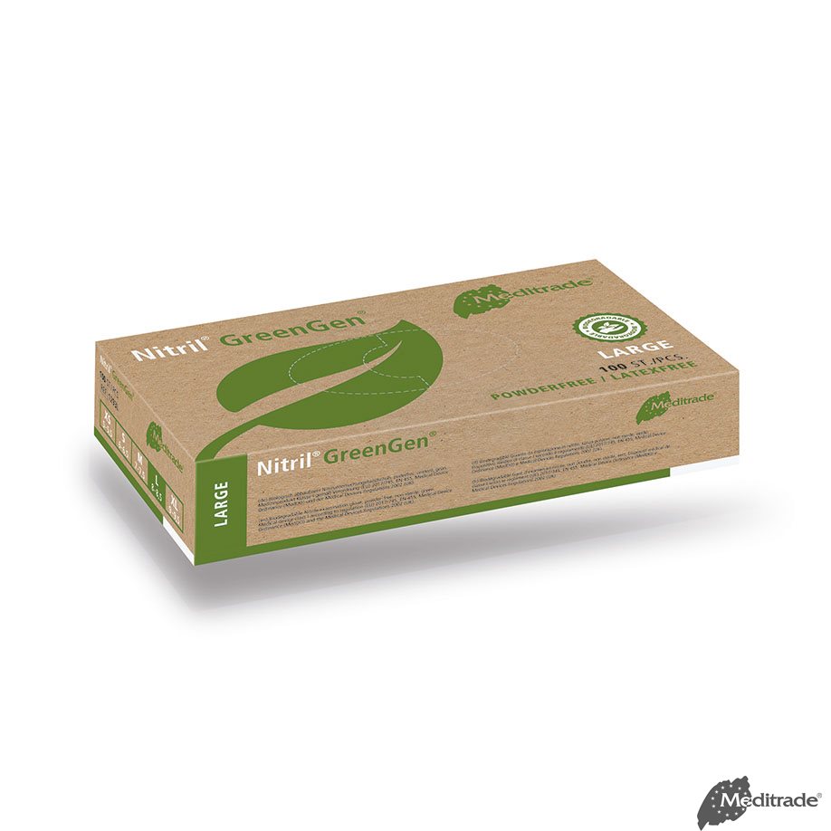 Nitril GreenGen U.-Handschuhe PF, unsteril, Gr. L (100 Stck.)