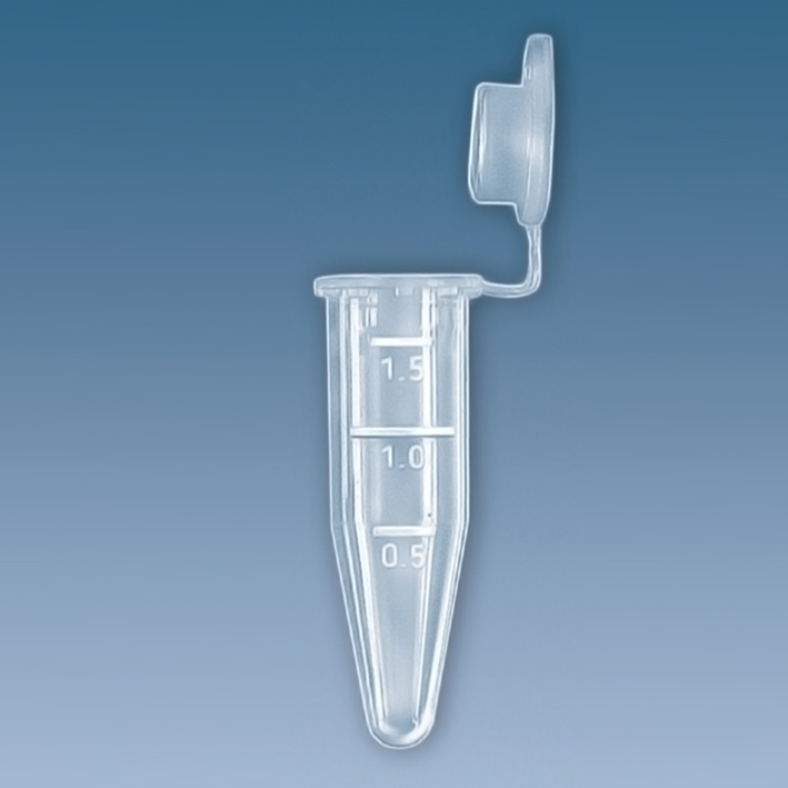 PP-Reaktionsgefäße 1,5 ml m. anhängendem PP-Stopfen, farblos (500 Stck.)