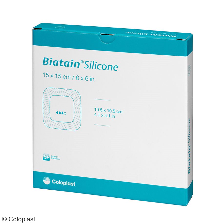 Biatain Silicone Schaumverband steril, 15 x 15 cm (5 Stck.)