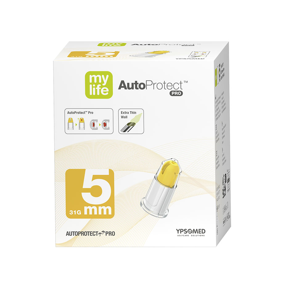 mylife AutoProtect PRO 0,25 x 5 mm, Sicherheits-Pen-Nadeln 31 G (100 Stck.)