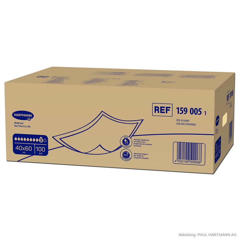 MoliCare Bed Mat Eco 9 Tropfen Krankenunterlagen 40 x 60 cm (100 Stck.)