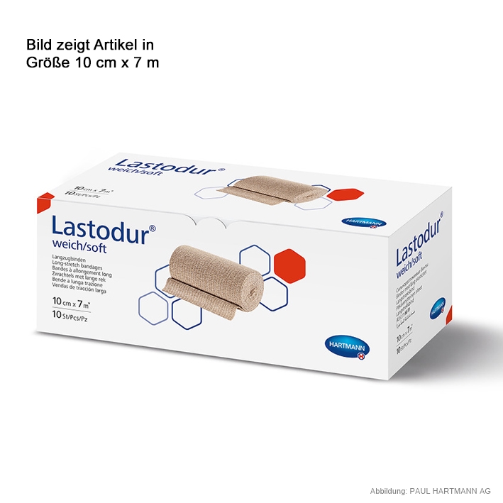 Lastodur weich/soft Langzugbinden 7 m x 12 cm (10 Stck.)
