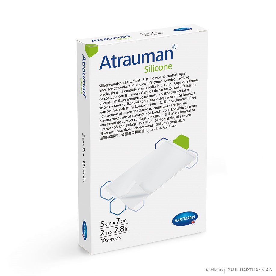 Atrauman Silicone Wundkontaktschicht steril, 5 x 7 cm (10 Stck.)