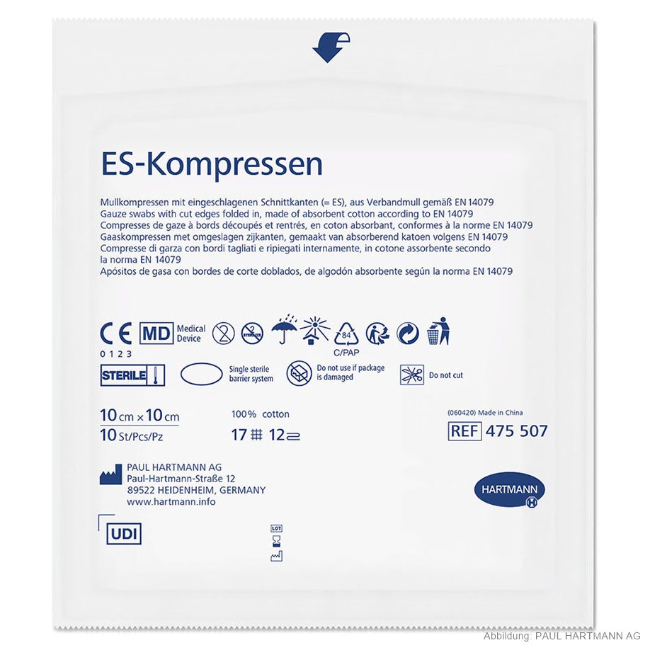 ES-Kompressen steril 12-fach 10 x 10 cm (10 x 10 Stck.)