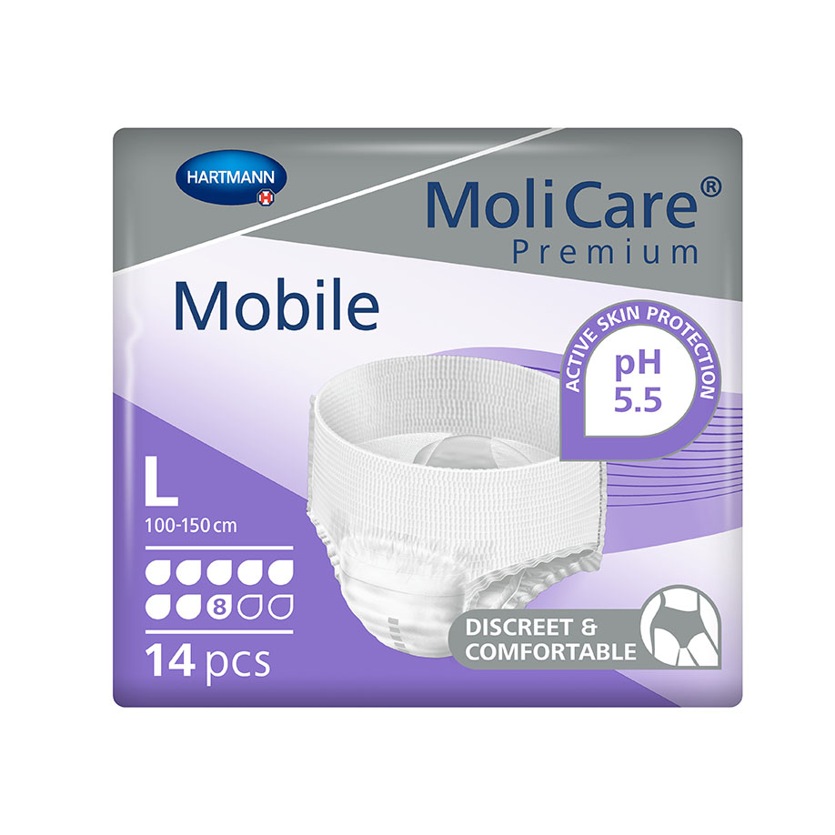 *MoliCare Premium Mobile 8 Tropfen Inkontinenzslips Gr. L (14 Stck.)-ausser Handel-/Alternative: HAP 166031