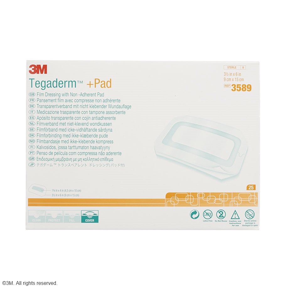 3M Tegaderm + Pad Transparentverband, 9 x 15 cm (25 Stck.)