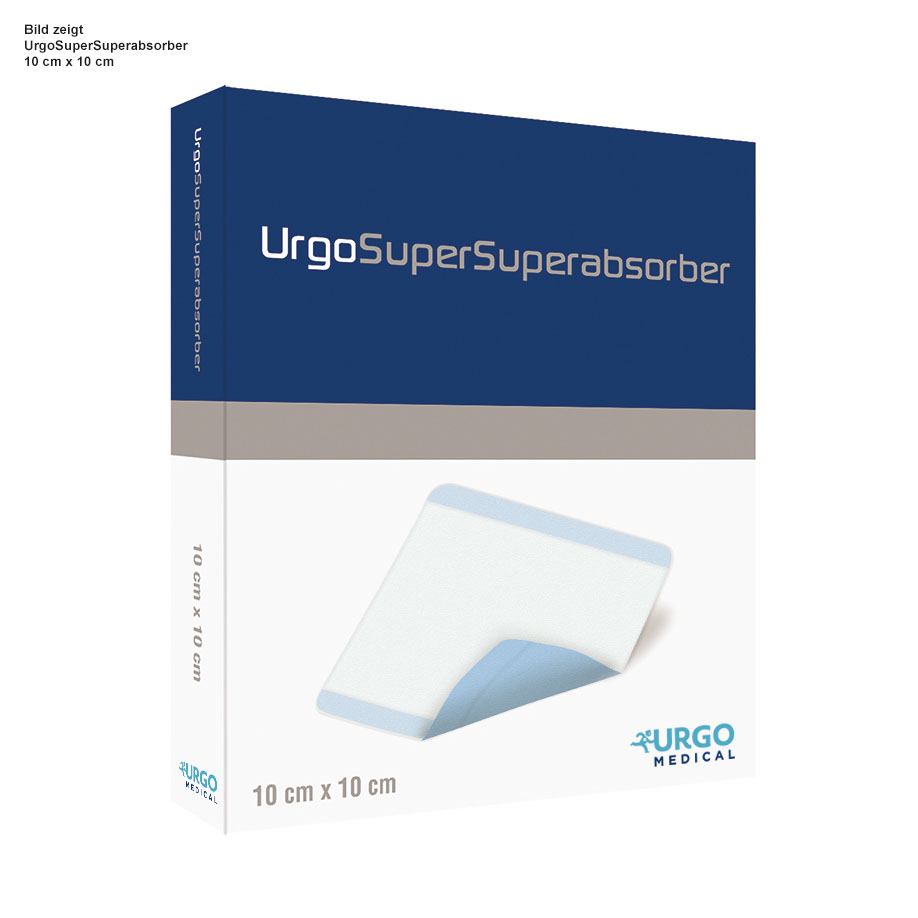 UrgoSuperSuperabsorber Wundauflagen, steril, 10 x 10 cm (10 Stck.)