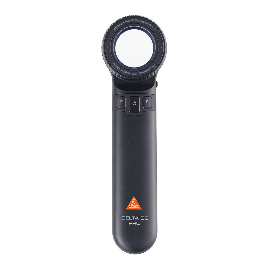 DELTA 30 PRO Dermatoskop mit Kontaktscheibe mit Skala, E4-USBC