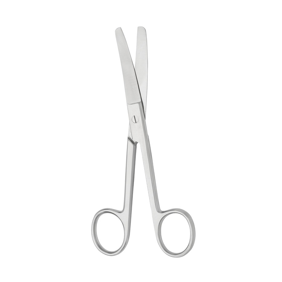 chir. Schere gebogen, stumpf/stumpf, 14,5 cm