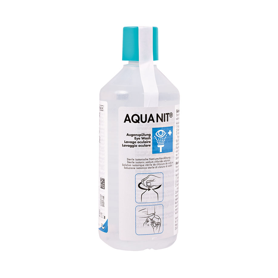 AQUA NIT Augen-Sofortspüllösung mit ca. 250 ml Sterilwasser