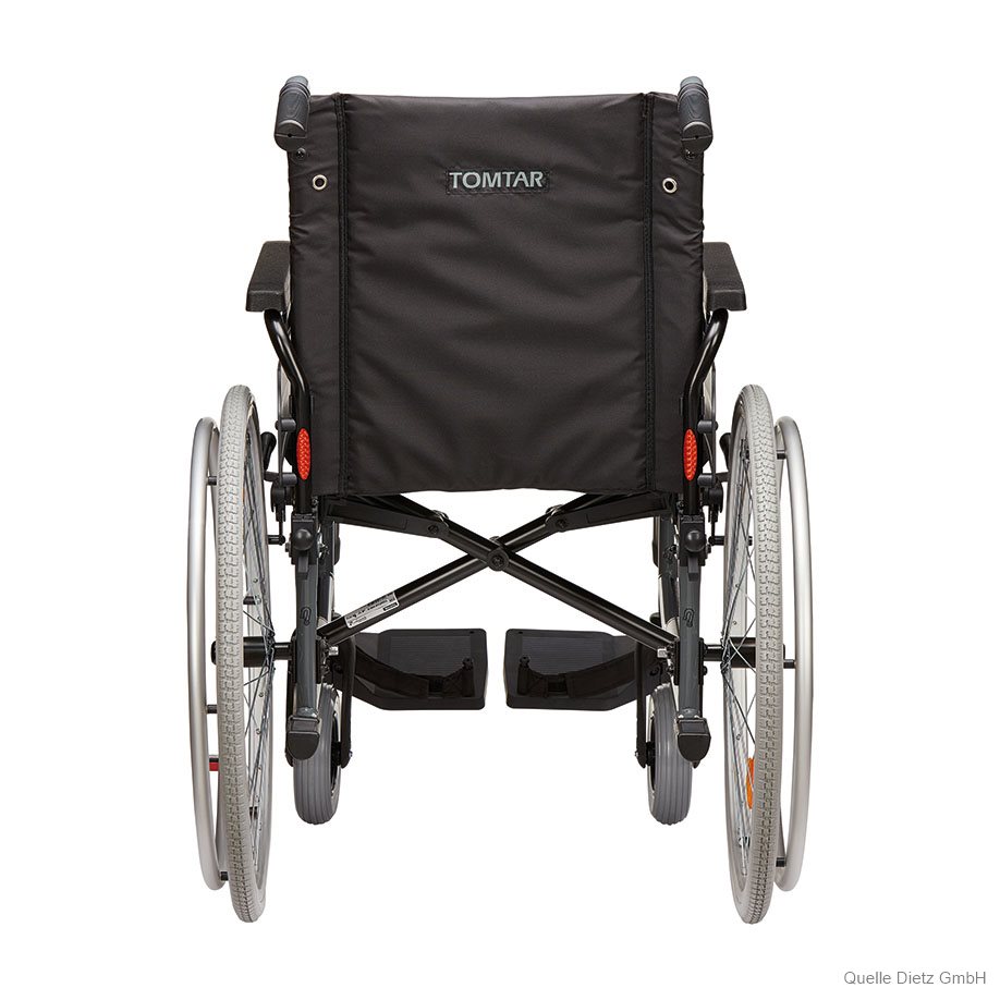 Standard-Faltrollstuhl TOMTAR MR-S Mangan Grey Metallic, Sitzbreite: 48 cm