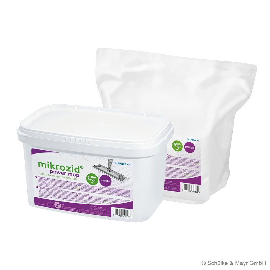 mikrozid power mop Set (1 Eimer und Refill m. 20 Flächendesinfektionstücher)