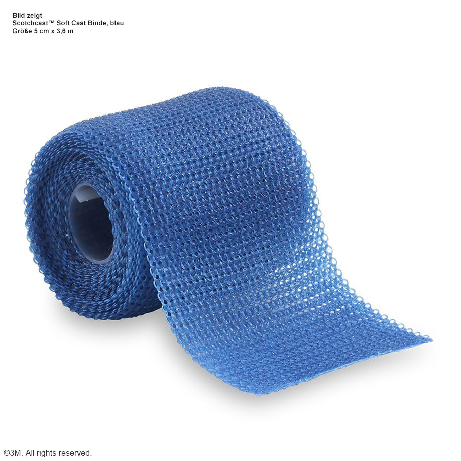 3M Scotchcast Soft Cast Stützverband, blau, 5 cm x 3,6 m (10 Stck.)