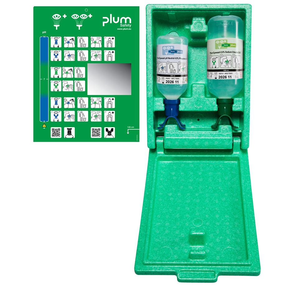 Plum Green Box, mit 2 Flaschen in Wandbox mit Anleitung, und Spiegel