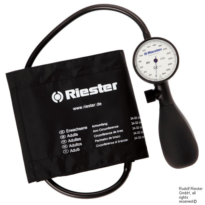 R1 shock-proof Blutdruckmessgerät Ø 52mm 1-Schlauch, mit Klettenmanschette Erw.