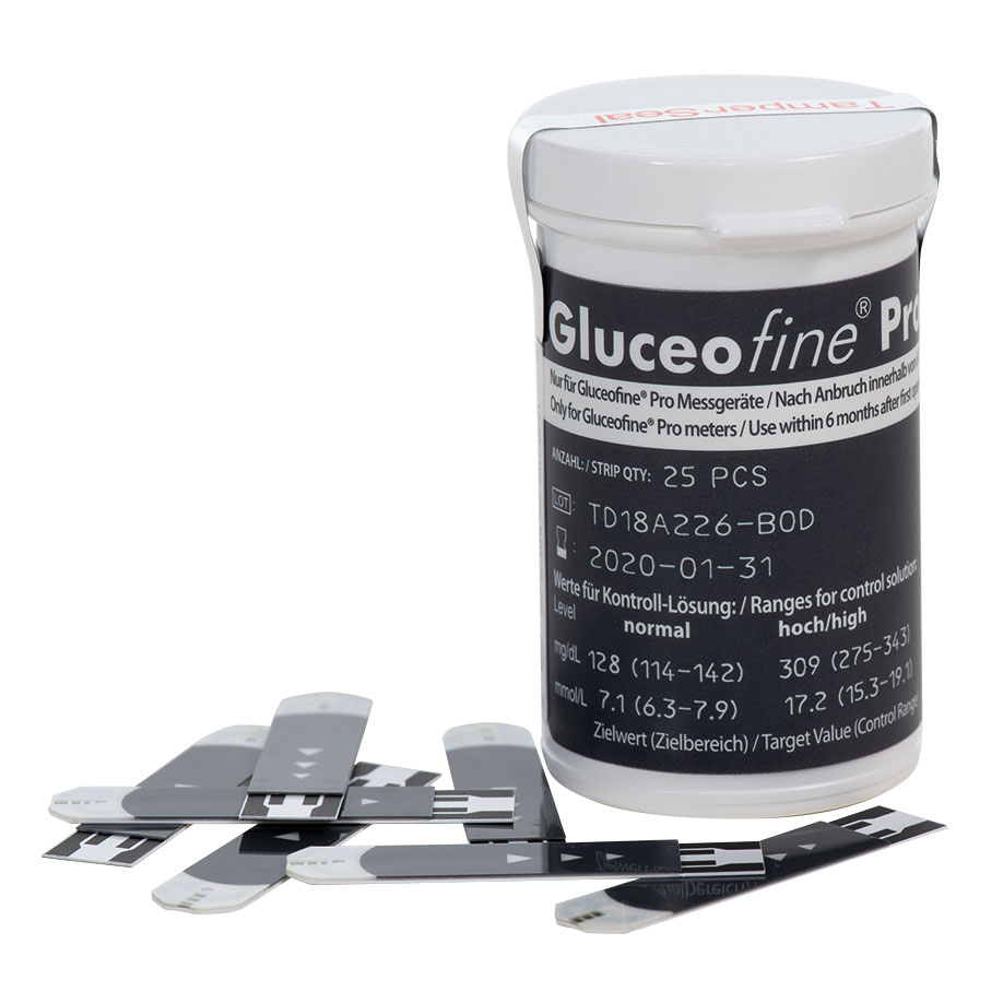 Gluceofine Pro Blutzuckerteststreifen (2 x 25 T.)