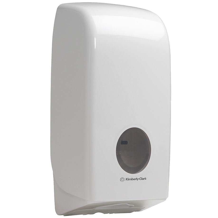 AQUARIUS Toilet Tissue Einzelblatt- spender, weiß, 34.1 x 16,9 x 12,3 cm
