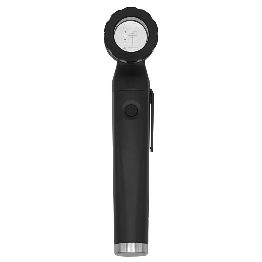 LuxaScope Dermatoskop LED 2,5 V, schwarz, Kontaktscheibe mit Skala