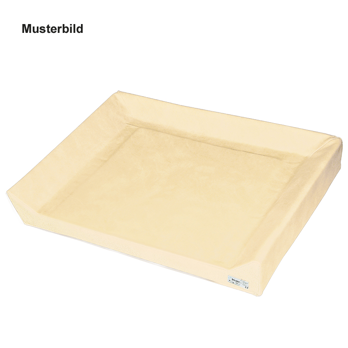 Wickeltischauflage 3-seitige Aufkantung creme, phthalatfrei, 60 x 70 x 5/10 cm