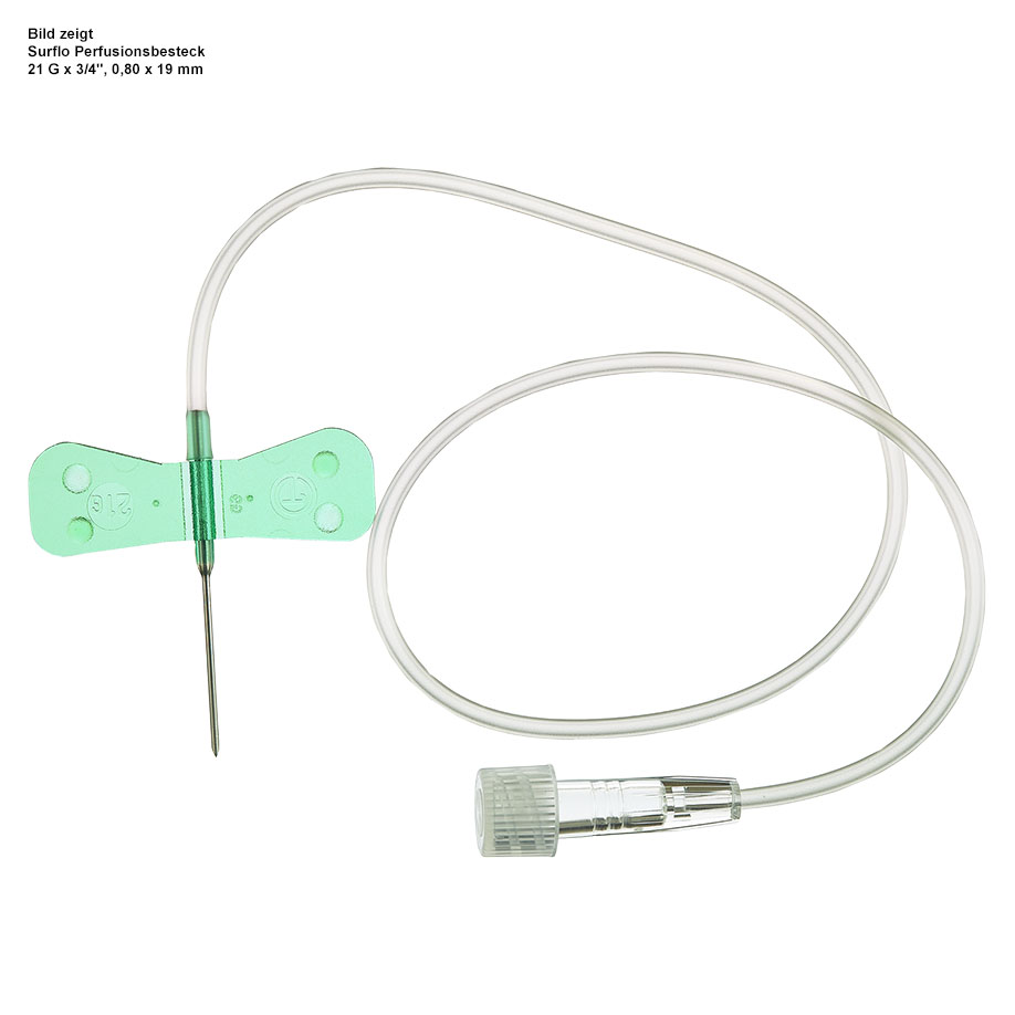 Surflo Perfusionsbesteck 21 G x 3/4'', 0,80 x 19 mm, grün