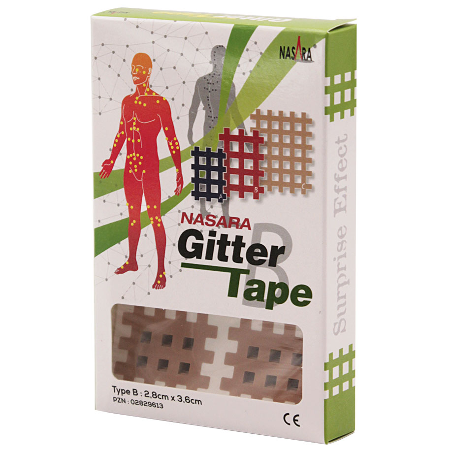 NASARA Gittertape 36 x 28 mm, beige/Typ B mittel (20 Blatt á 6 Tapes)