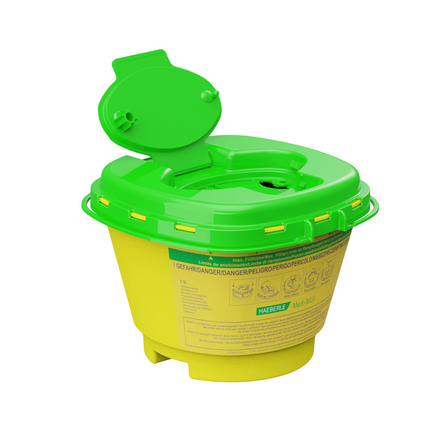 Entsorgungsboxen Medi-Müll 1,5 Ltr. ohne Halterung (16 Stck.)