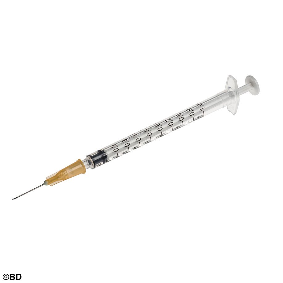 BD Plastipak Tuberkulinspritzen 1 ml, Luer, mit Kanüle 0,50x16 mm (120 Stck.)