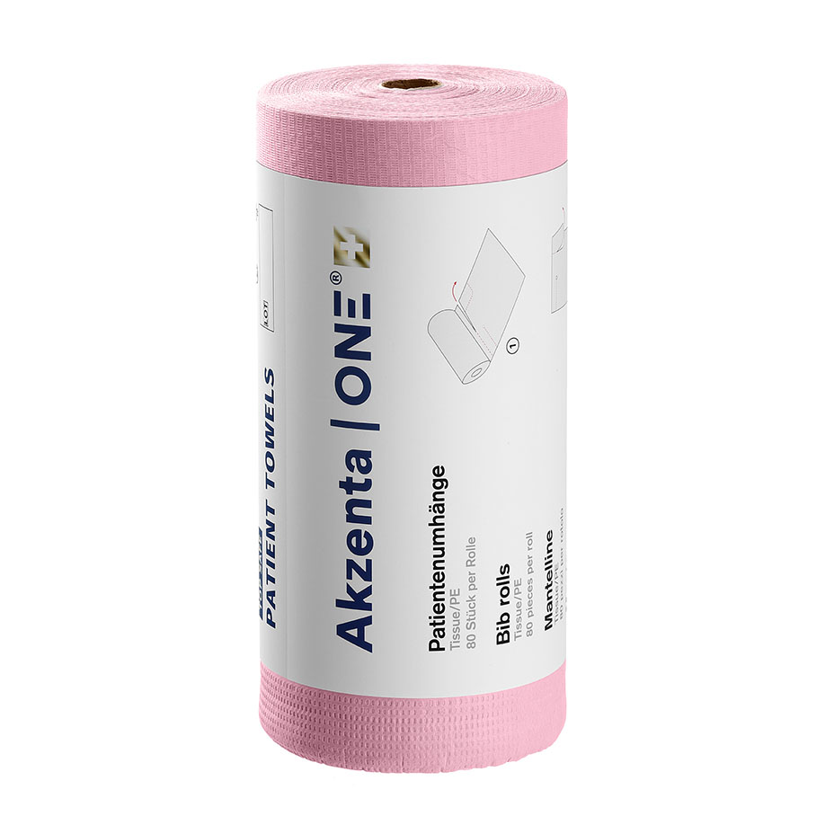 Patientenumhänge Tissue/PE, 53 x 60 cm, pink panther (80 Stck.)