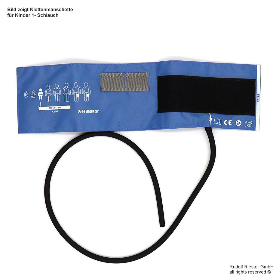 Klettenmanschette Kinder, 35,5 x 10 cm, 1-Schlauch, blau