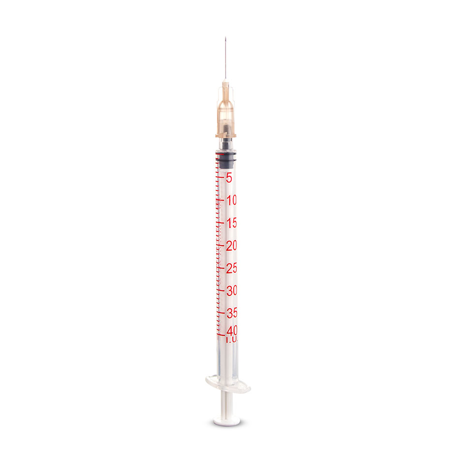 DISPOMED-Einmal-Spritzen 1 ml Insulin, U-40, Kanüle 0,45 x 13 mm (100 Stck.)
