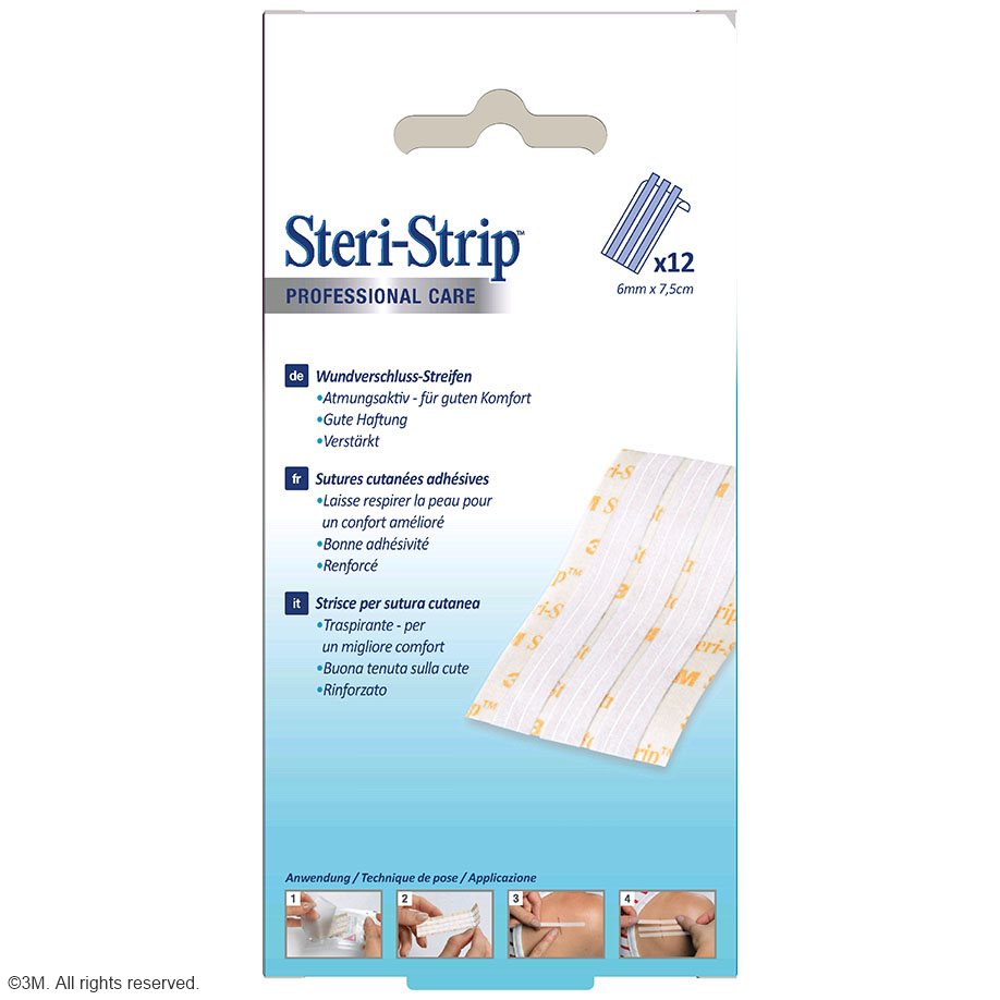 3M Steri-Strip Wundverschlussstreifen 6 x 75 mm (12 x 3 Str.)