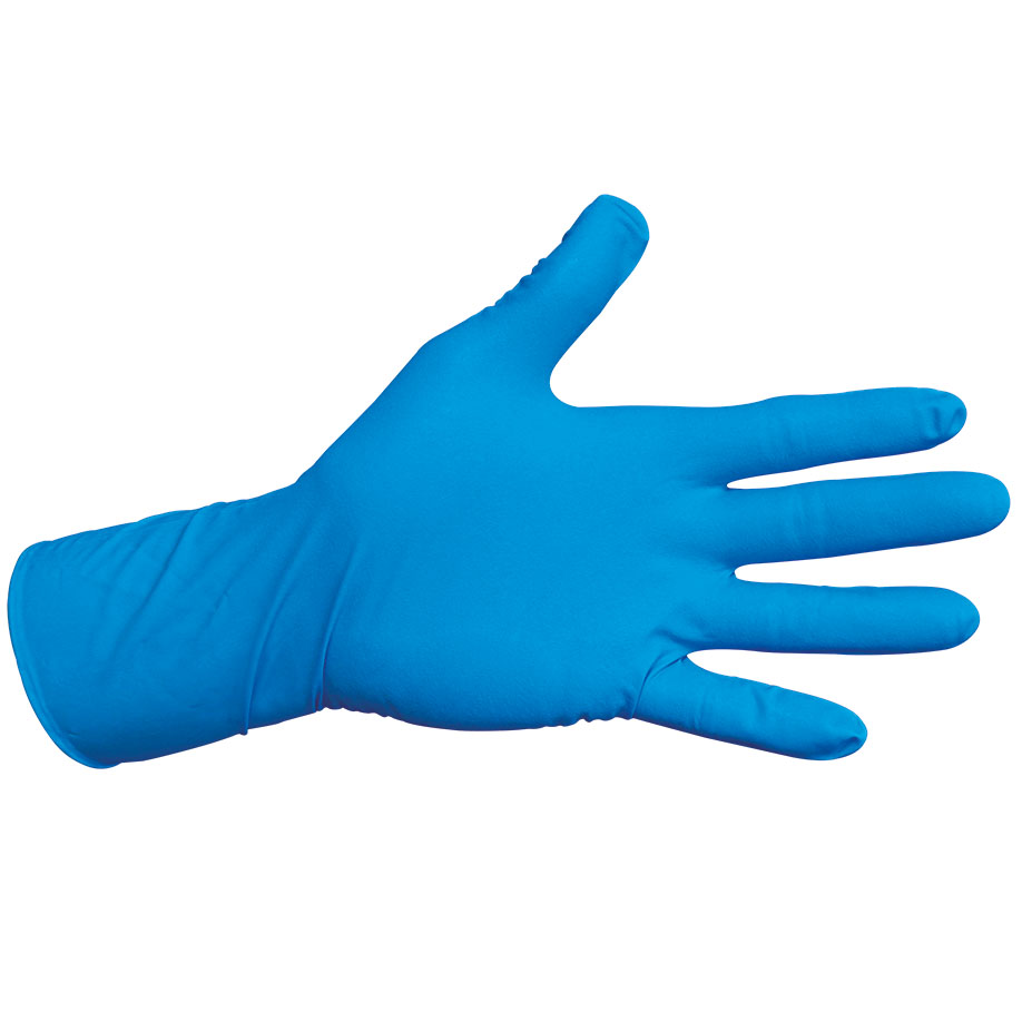 High Risk Pro Nitrilhandschuhe blau, 30 cm lang, Gr. M puderfrei (50 Stck.)