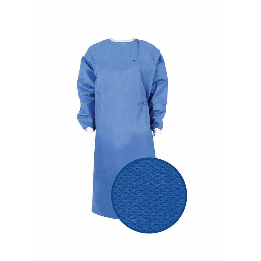 OPS Essential OP-Mäntel material- verstärkt, blau, S/M, 115 cm (32 Sets)