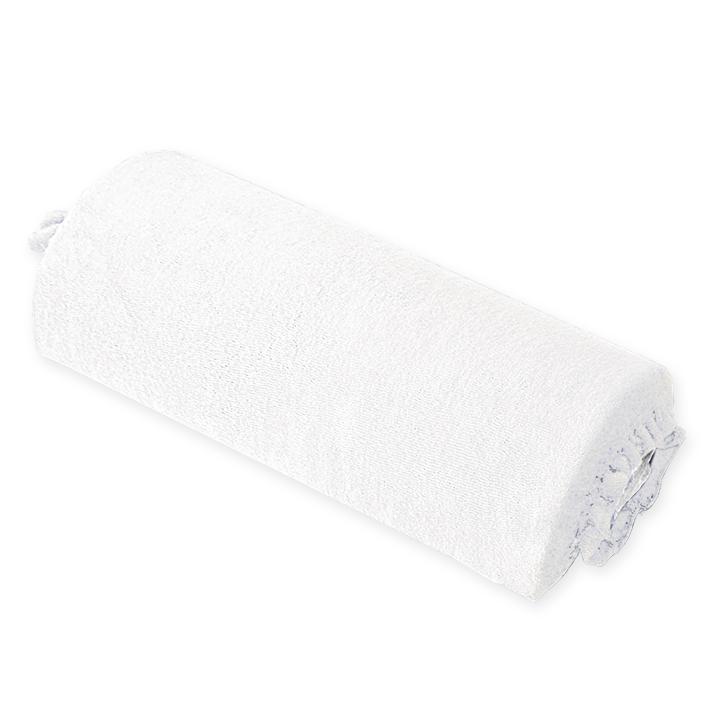 Nackenrollenbezug Frottee weiß, für Halbrollen 40 cm