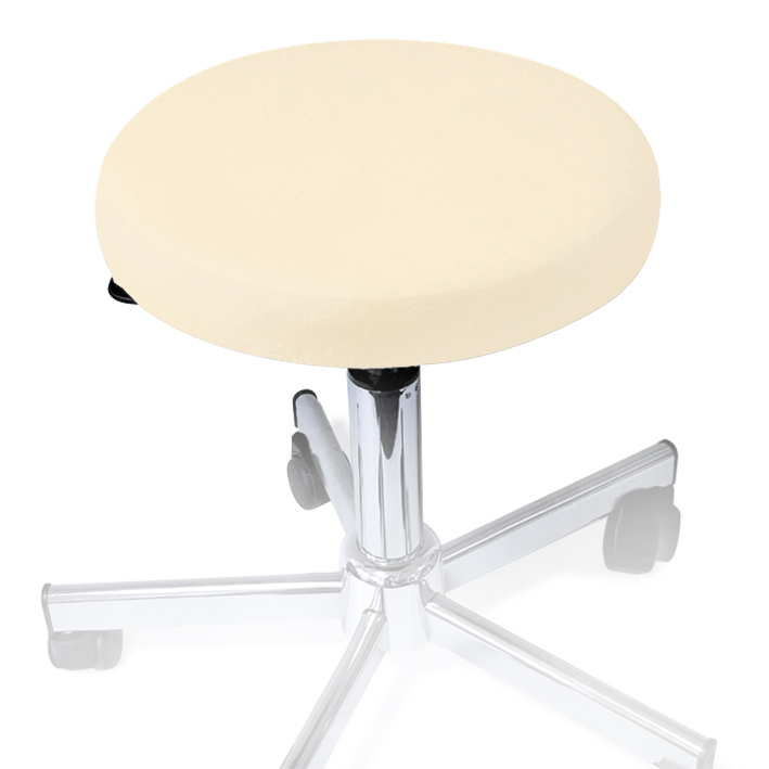 Hockerbezug Frottee natur für Hocker 40 bis 45 cm Ø