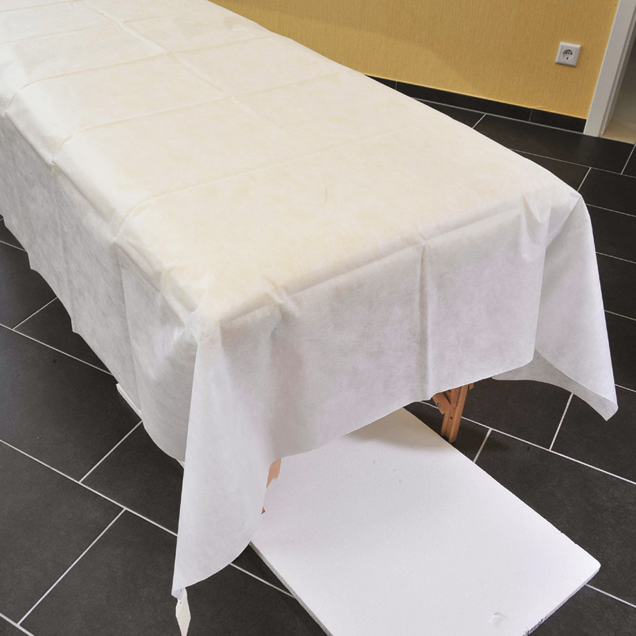 Ölmassagetücher aus Vlies, weiß, mit PE-Beschichtung, 156 x 230 cm (10 Stck.)
