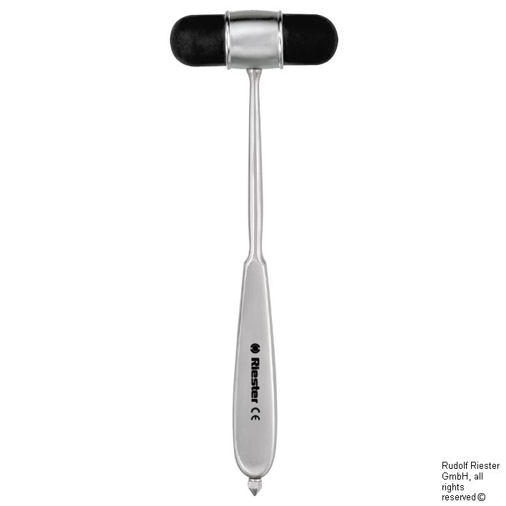 dejerine Perkussionshammer 21 cm, mit Nadel, Griff verchromt